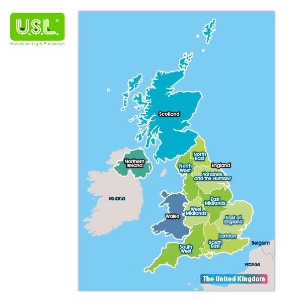 Dry Erase Magnetic Map of the UK
