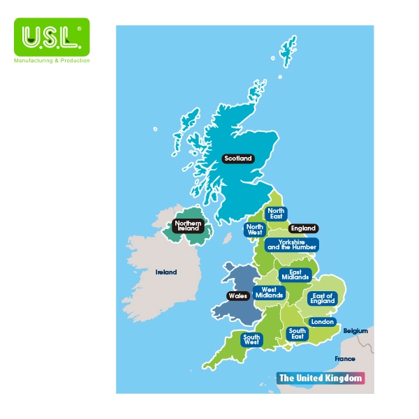 Dry Erase Magnetic Map of the UK